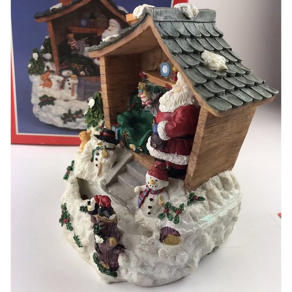 HERITAGE MINT HOLIDAY COLLECTION MUSICAL WATER FOUNTAIN SANTA WORKSHOP Vintage - Picture 11 of 12